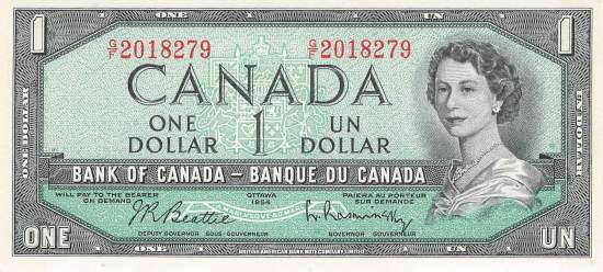 Kanada 1 Dollar 1954  p.75b